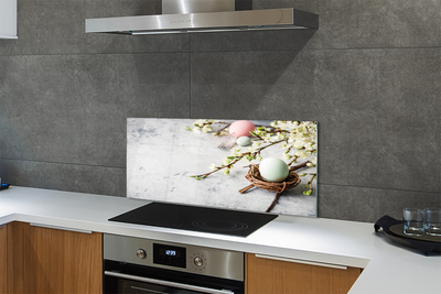 Painel de vidro Flores de ovo