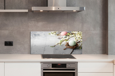 Painel de vidro Flores de ovo