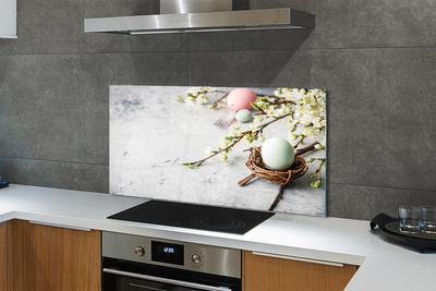 Painel de vidro Flores de ovo