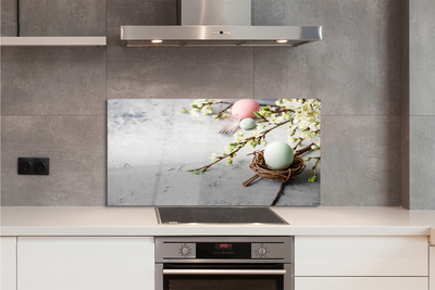 Painel de vidro Flores de ovo