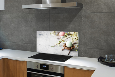 Painel de vidro Flores de ovo