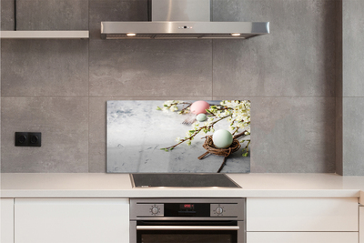 Painel de vidro Flores de ovo