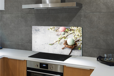 Painel de vidro Flores de ovo