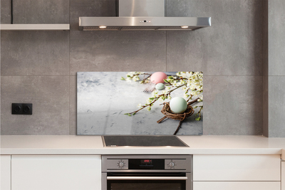 Painel de vidro Flores de ovo