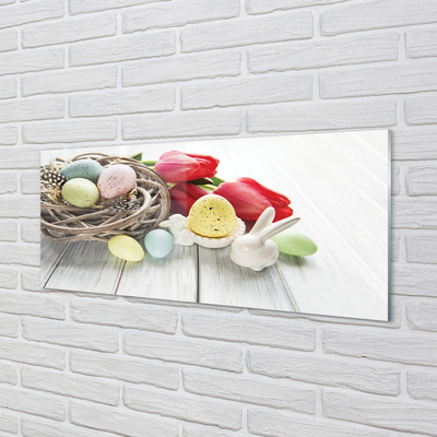 Painel de vidro Ovos de tulipa