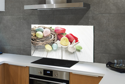 Painel de vidro Ovos de tulipa