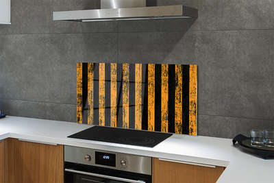 Painel de vidro Listras amarelas irregulares