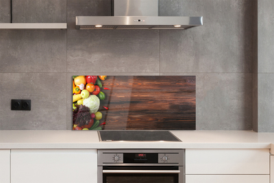 Painel de vidro Milho, pimentões, repolho