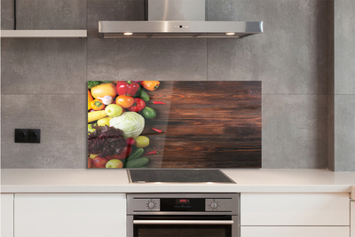 Painel de vidro Milho, pimentões, repolho