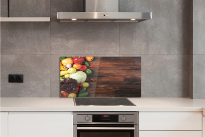 Painel de vidro Milho, pimentões, repolho