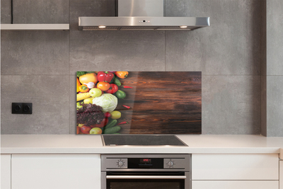 Painel de vidro Milho, pimentões, repolho