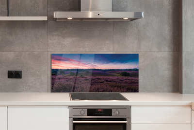 Painel de vidro Campo de urze