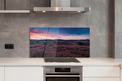 Painel de vidro Campo de urze