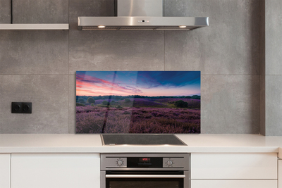 Painel de vidro Campo de urze