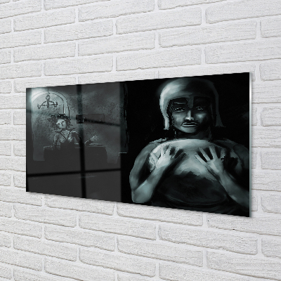 Painel de vidro Personagens sombrios