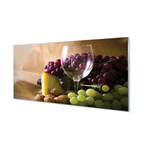Painel de vidro Copo vazio de uvas