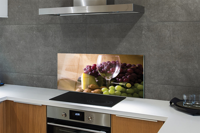 Painel de vidro Copo vazio de uvas