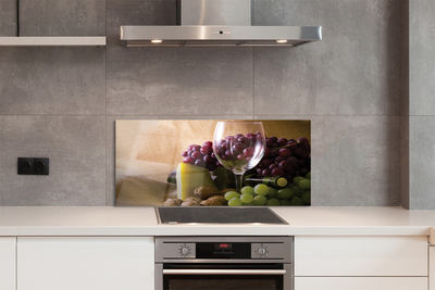 Painel de vidro Copo vazio de uvas