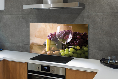 Painel de vidro Copo vazio de uvas