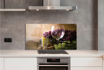 Painel de vidro Copo vazio de uvas