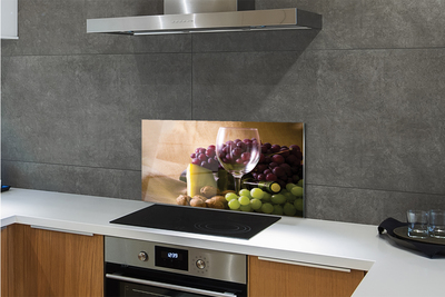 Painel de vidro Copo vazio de uvas