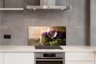 Painel de vidro Copo vazio de uvas