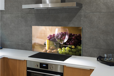 Painel de vidro Copo vazio de uvas