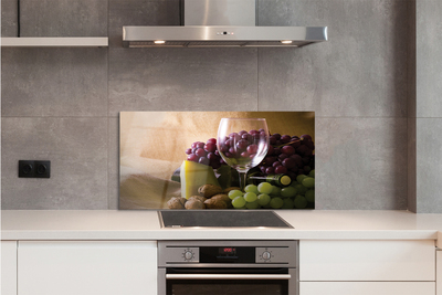Painel de vidro Copo vazio de uvas