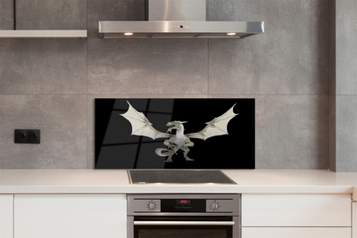 Painel de vidro Dragão branco