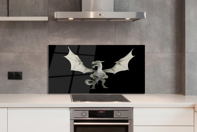 Painel de vidro Dragão branco