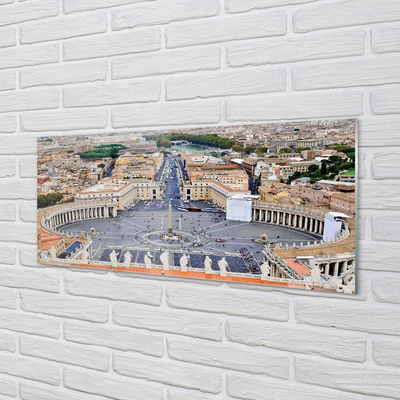 Painel de vidro Panorama da praça do Vaticano em Roma