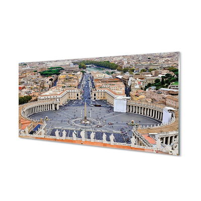 Painel de vidro Panorama da praça do Vaticano em Roma