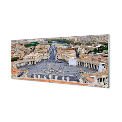 Painel de vidro Panorama da praça do Vaticano em Roma