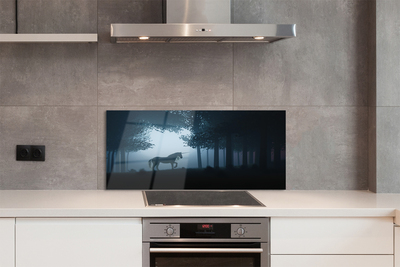 Painel de vidro Unicórnio da noite da floresta