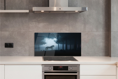 Painel de vidro Unicórnio da noite da floresta