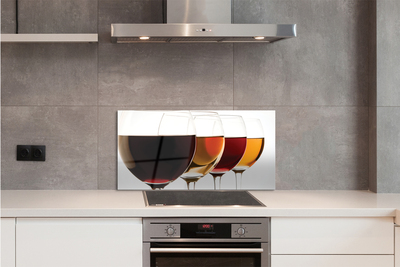 Painel de vidro Taças de vinho