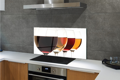 Painel de vidro Taças de vinho