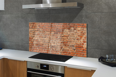 Painel de vidro Parede de tijolos vintage