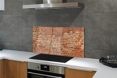 Painel de vidro Parede de tijolos vintage