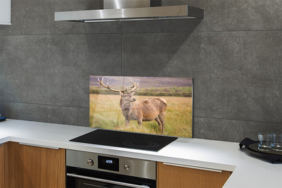 Painel de vidro Campo de veados