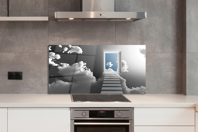 Painel de vidro Porta da escada do céu