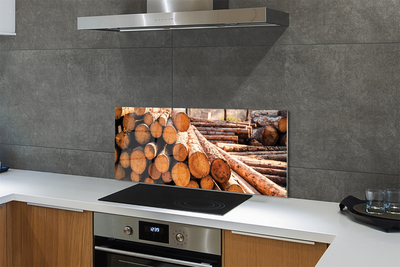 Painel de vidro Armazenamento de toras de madeira