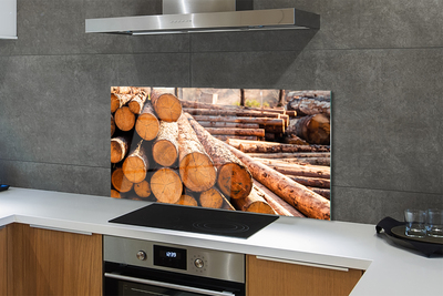 Painel de vidro Armazenamento de toras de madeira