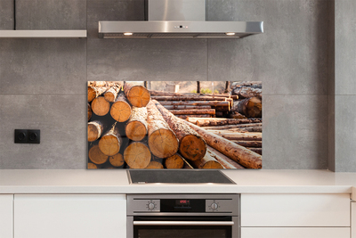 Painel de vidro Armazenamento de toras de madeira