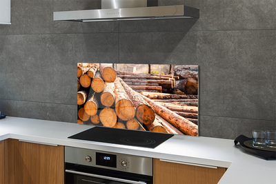 Painel de vidro Armazenamento de toras de madeira