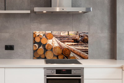 Painel de vidro Armazenamento de toras de madeira