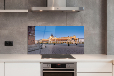 Painel de vidro Salão de Tecidos do Pôr do Sol de Cracóvia