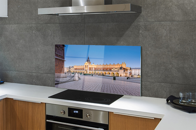 Painel de vidro Salão de Tecidos do Pôr do Sol de Cracóvia