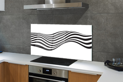Painel de vidro Ondas de listras de zebra