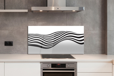 Painel de vidro Ondas de listras de zebra
